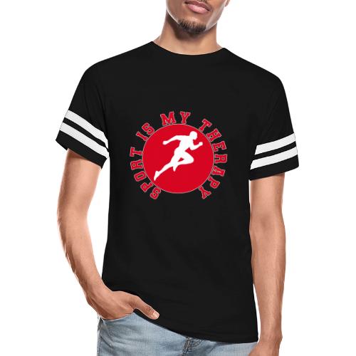 Sport Is My Therapy – Running Motivation Badge - Men's Football Tee