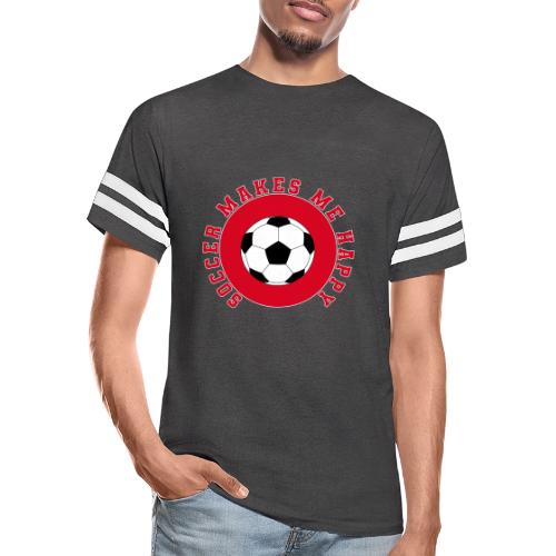 Soccer Makes Me Happy – Football Joy Graphic - Men's Football Tee