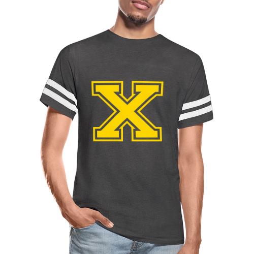 Letter X – Capital Athletic Alphabet Monogram - Men's Football Tee