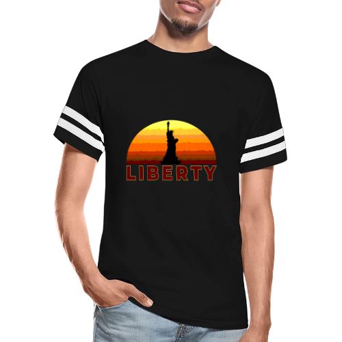 USA: Sunset Liberty Bold - Men's Football Tee