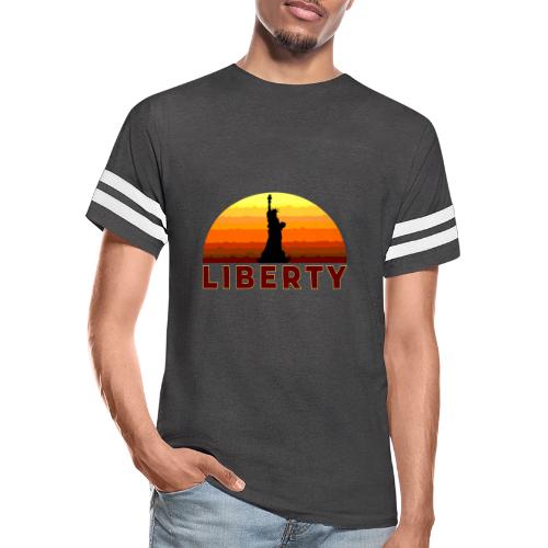 USA: Sunset Liberty Bold - Men's Football Tee