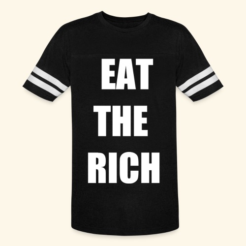 eat the rich wht - Men's Football Tee