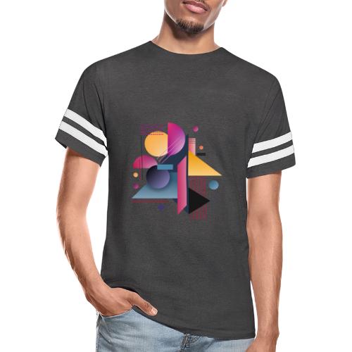 Color Pulse Geometry - Men's Football Tee