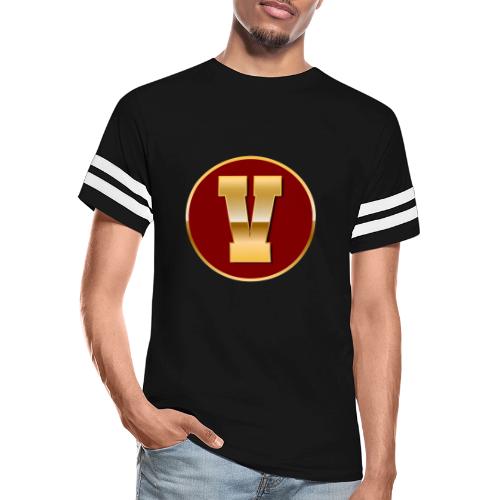 Letter V – Capital Varsity Alphabet Monogram - Men's Football Tee