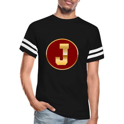 Letter J – Capital Varsity Alphabet Monogram - Men's Football Tee