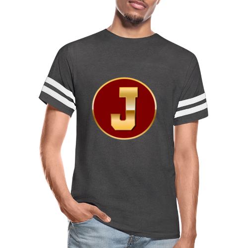 Letter J – Capital Varsity Alphabet Monogram - Men's Football Tee