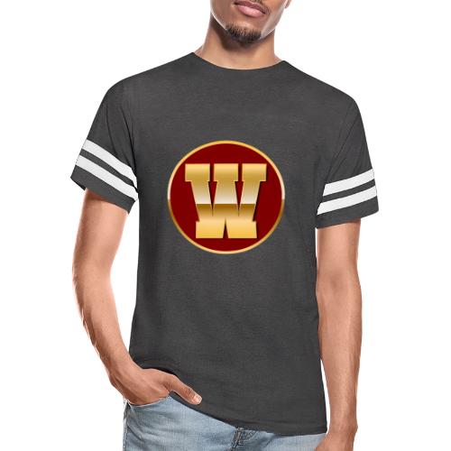 Letter W – Capital Varsity Alphabet Monogram - Men's Football Tee