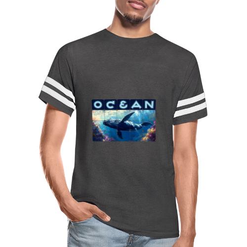 Ocean: Majestic Deep - Men's Football Tee