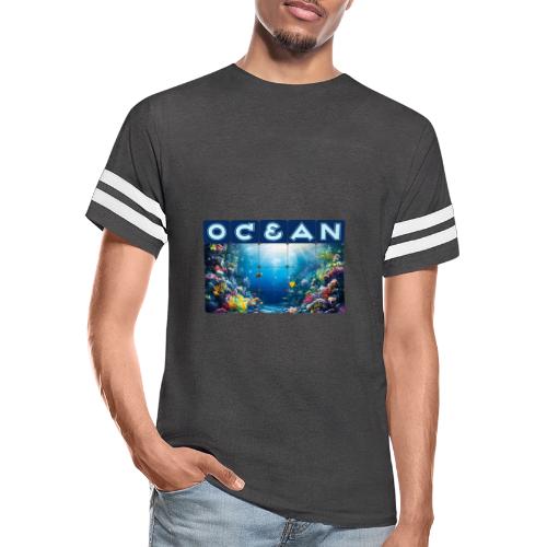 Ocean: Neon Reef Glow - Men's Football Tee