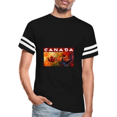 Painted Canada Leaves - Men's Football Tee