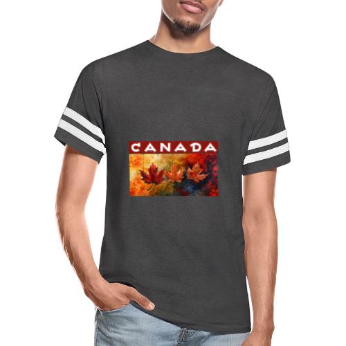 Painted Canada Leaves - Men's Football Tee