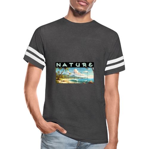 Nature: Sun-Kissed Shore - Men's Football Tee