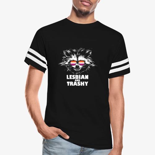 Lesbian and Trashy Raccoon Sunglasses Lesbian - Vintage Sports T-Shirt