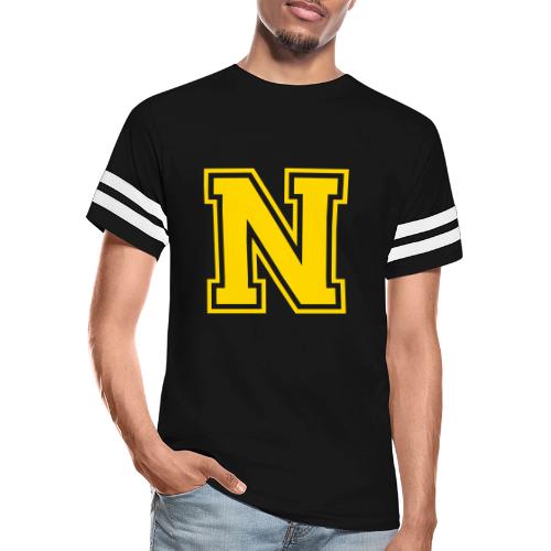 Letter N – Capital Athletic Alphabet Monogram - Men's Football Tee