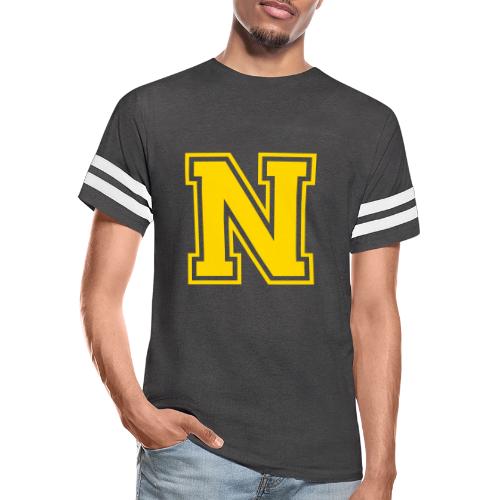 Letter N – Capital Athletic Alphabet Monogram - Men's Football Tee