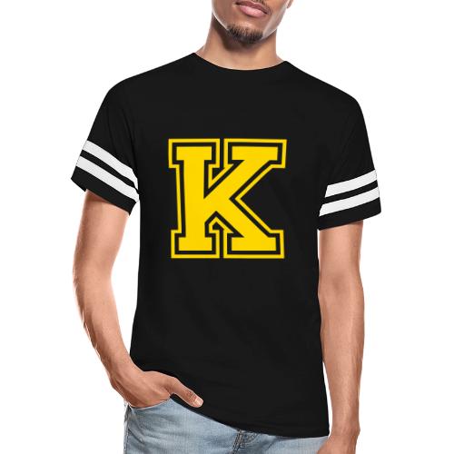 Letter k – Capital Athletic Alphabet Monogram - Men's Football Tee
