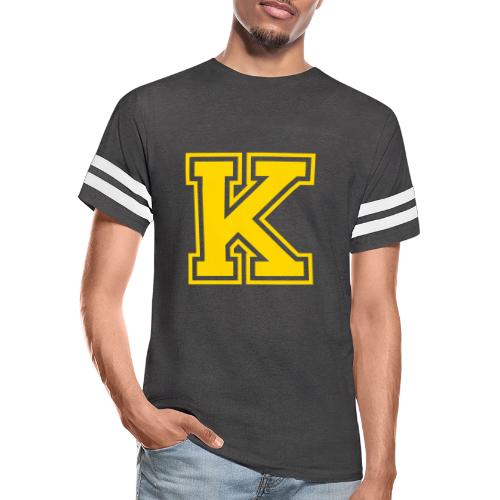 Letter k – Capital Athletic Alphabet Monogram - Men's Football Tee