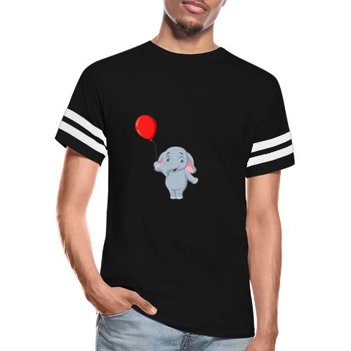 Baby Elephant Holding A Balloon - Vintage Sports T-Shirt