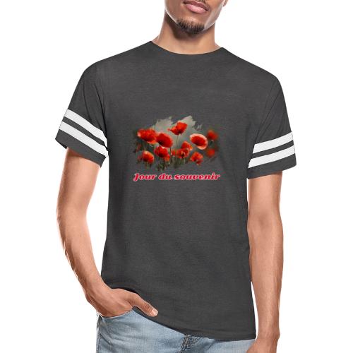 Remembrance Day with Poppies - Men's Football Tee