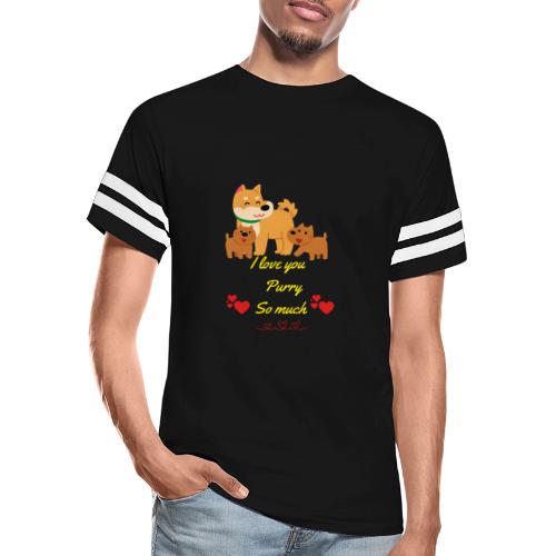 Cute Dog Family Love – “I Love You Purry So much - Men's Football Tee