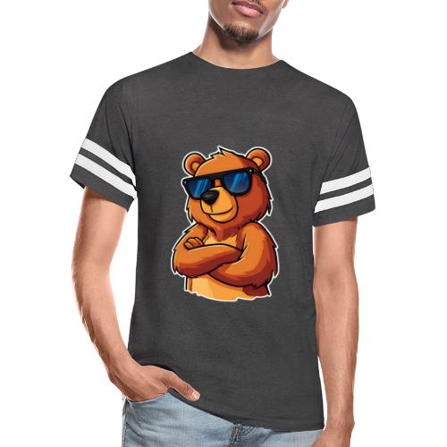 Cool Bear Sunglasses Cartoon Design - Men's Football Tee