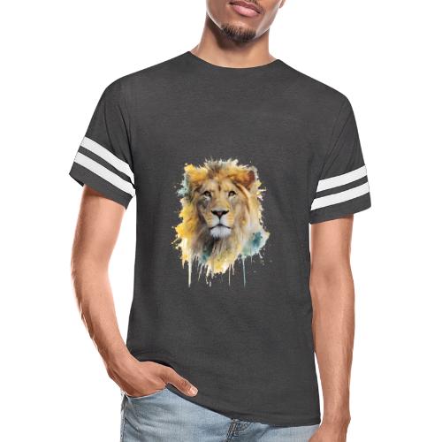 Watercolor Lion Portrait - Men's Football Tee
