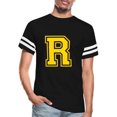 Letter R – Capital Athletic Alphabet Monogram - Men's Football Tee