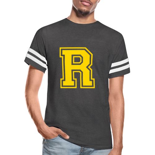 Letter R – Capital Athletic Alphabet Monogram - Men's Football Tee
