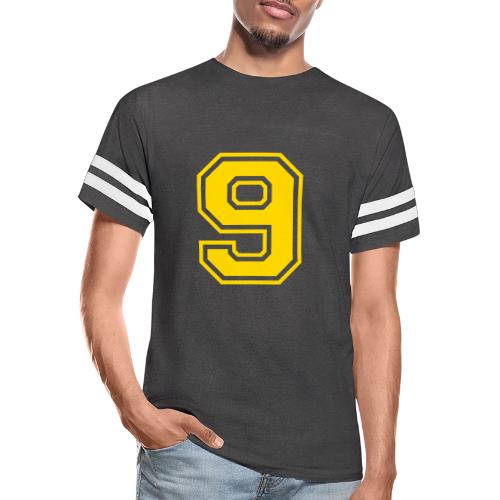 Number 9 in a classic athletic collegiate font - Men's Football Tee