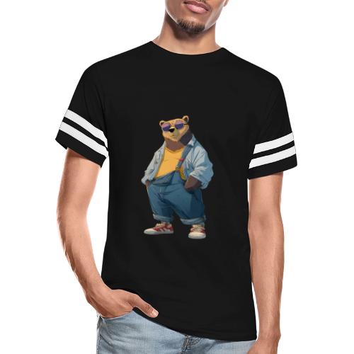 Fashion Streetwear Bear Cartoon Art - Men's Football Tee