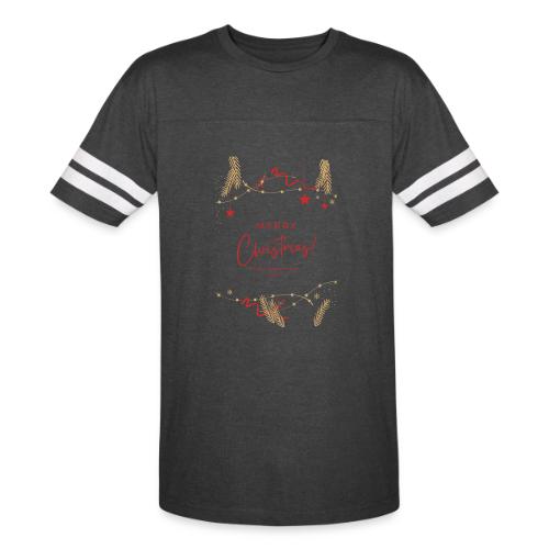 Merry Christmas Typography Design - Men's Football Tee