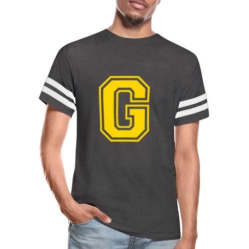 Letter G – Capital Athletic Alphabet Monogram - Men's Football Tee