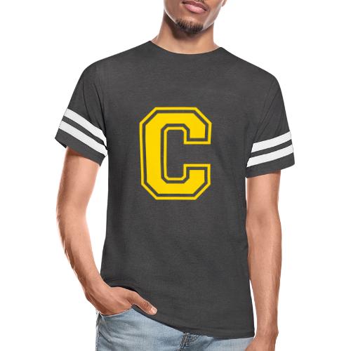 Letter C – Capital Athletic Alphabet Monogram - Men's Football Tee