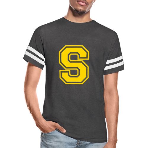 Letter S – Capital Athletic Alphabet Monogram - Men's Football Tee