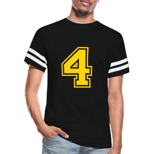 Number 4 in a classic athletic collegiate font - Men's Football Tee