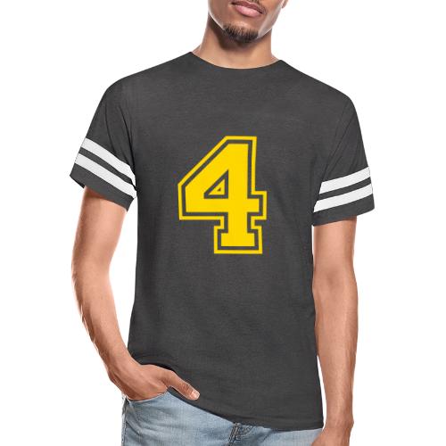 Number 4 in a classic athletic collegiate font - Men's Football Tee