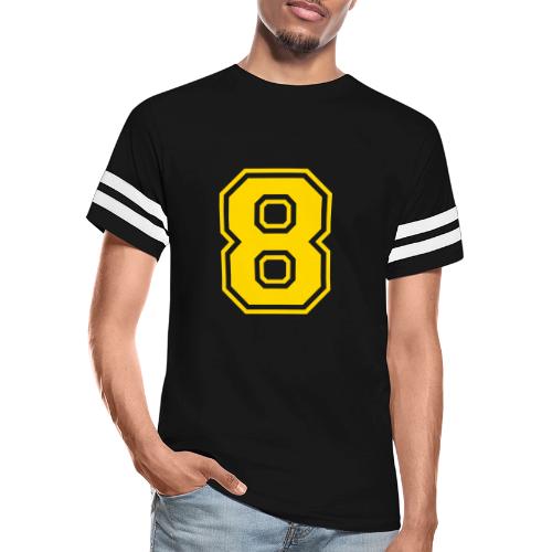 Number 8 in a classic athletic collegiate font - Men's Football Tee