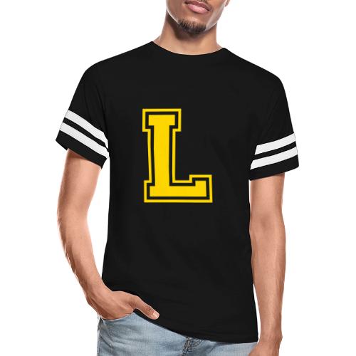 Letter L – Capital Athletic Alphabet Monogram - Men's Football Tee