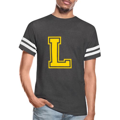 Letter L – Capital Athletic Alphabet Monogram - Men's Football Tee