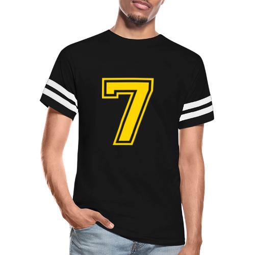 Number 7 in a classic athletic collegiate font - Men's Football Tee