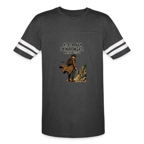 Enter Through the Narrow Gate | Matthew 7:13-14 - Men's Football Tee