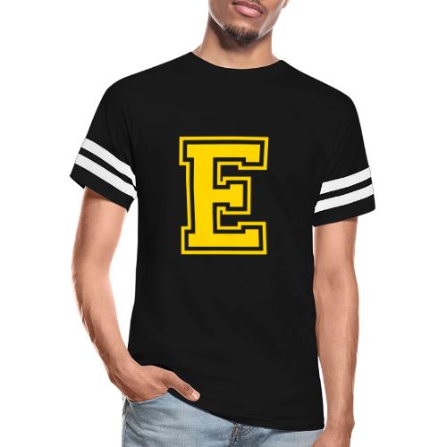 Letter E – Capital Athletic Alphabet Monogram - Men's Football Tee