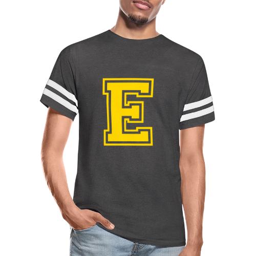 Letter E – Capital Athletic Alphabet Monogram - Men's Football Tee