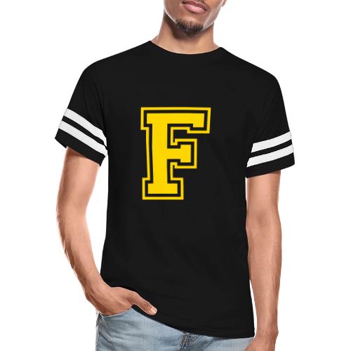 Letter F – Capital Athletic Alphabet Monogram - Men's Football Tee