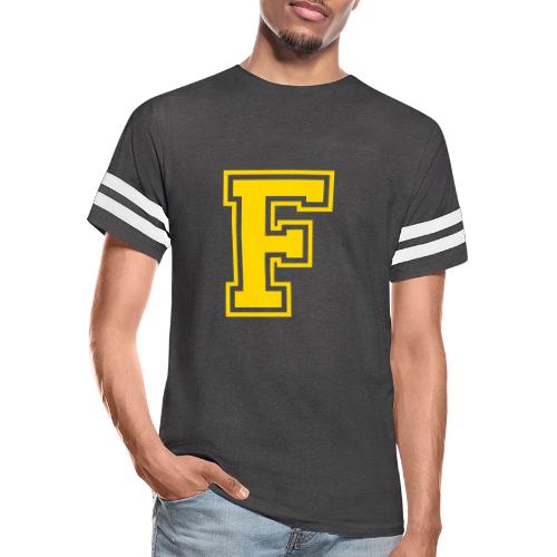 Letter F – Capital Athletic Alphabet Monogram - Men's Football Tee