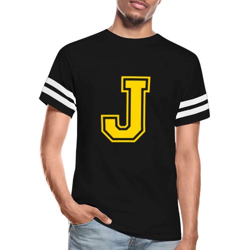 Letter J – Capital Athletic Alphabet Monogram - Men's Football Tee