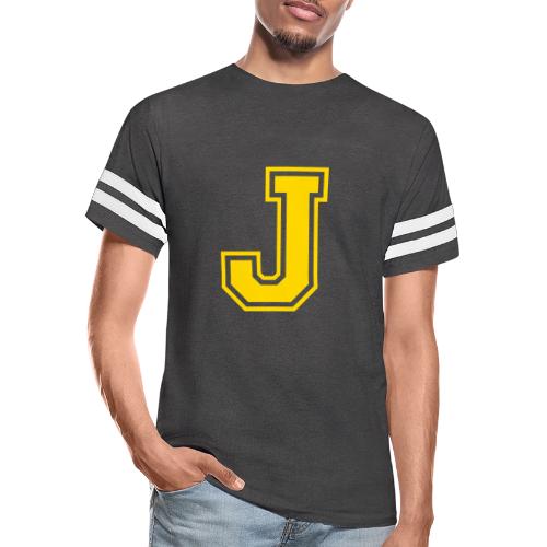 Letter J – Capital Athletic Alphabet Monogram - Men's Football Tee