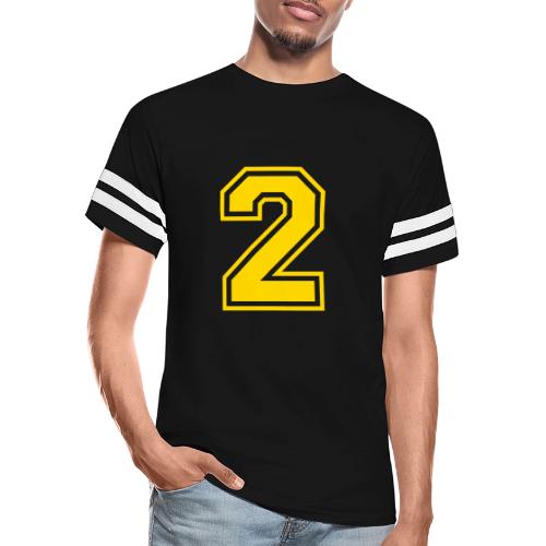 Number 2 in a classic athletic collegiate font - Men's Football Tee