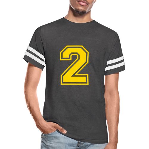 Number 2 in a classic athletic collegiate font - Men's Football Tee