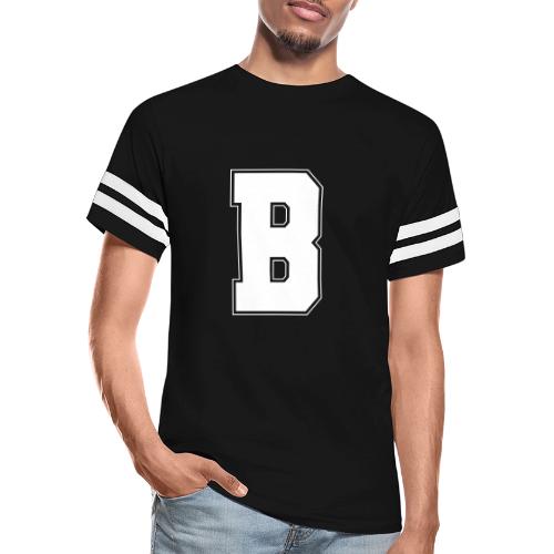 White Letter B – Varsity Alphabet Monogram - Men's Football Tee